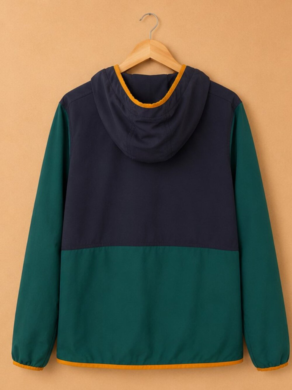 The North Face Colorblock Hooded Jacket Women’s Large | Green Navy Lightweight - Picture 2 of 5